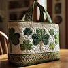 Irish Shamrock Quilted Tote Bag GFTOTP9058🔥All items are shipped in a default size of 15x14 inches.