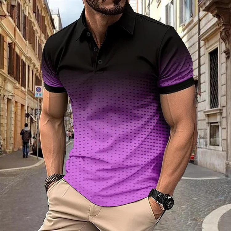 Kakacloud 2025 summer new men's T-shirt trend Fashion Business casual sports Golf POLO shirt printed Breathable shirt party men's clothing
