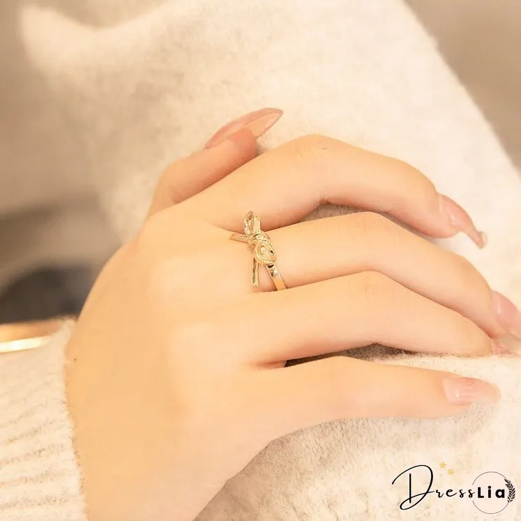 Bow Ring Personalized Three Dimensional Fashion