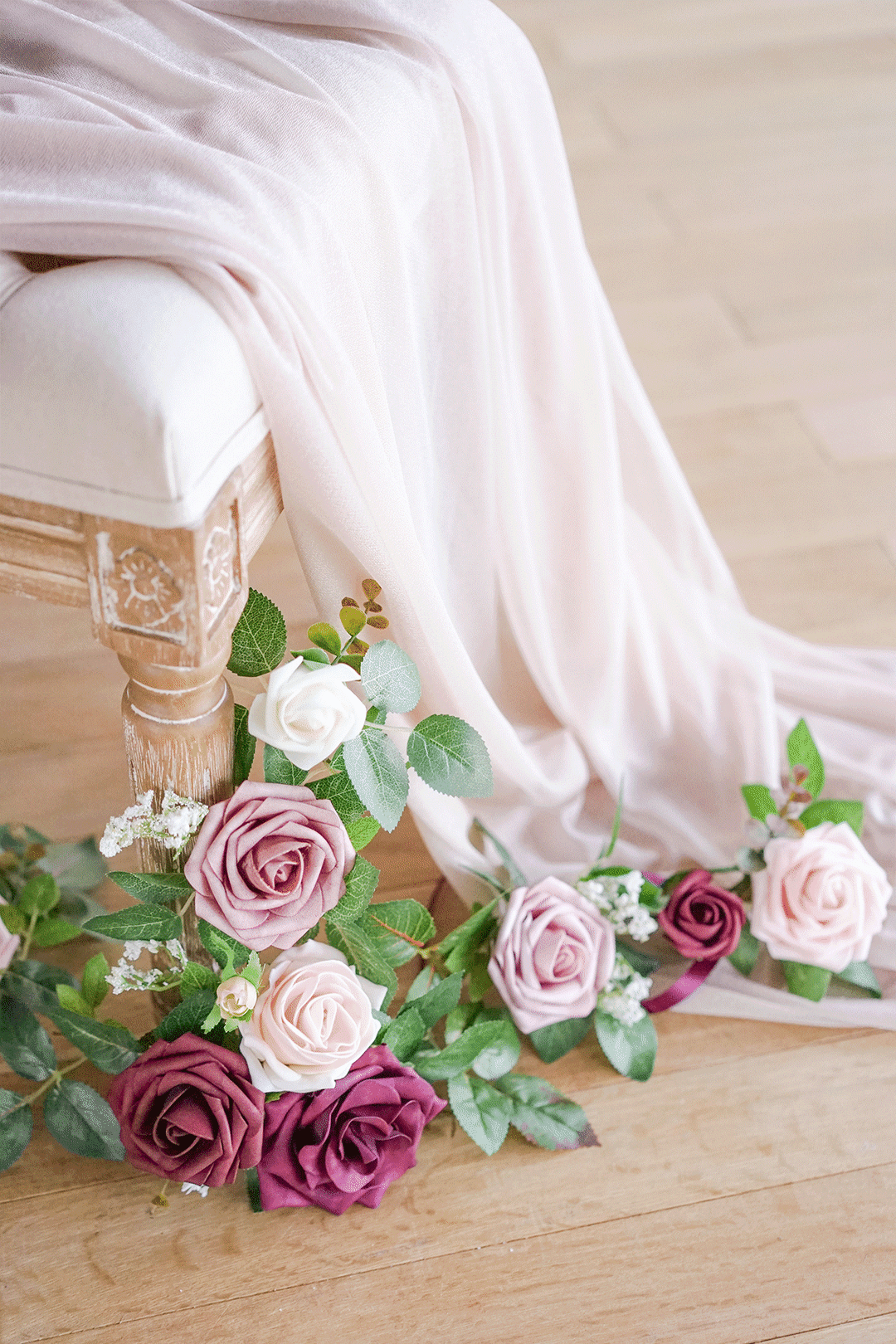 2ft Flower Garlands in Romantic Marsala