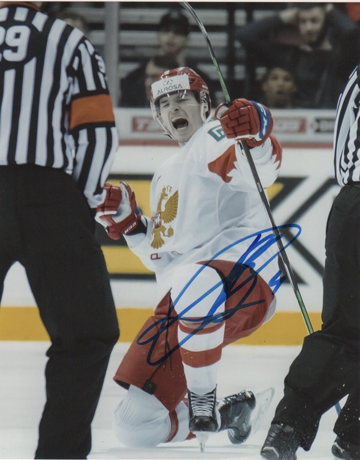 Russia Alexander Alexeyev Autographed Signed 8x10 IIHF Photo Poster painting COA #6