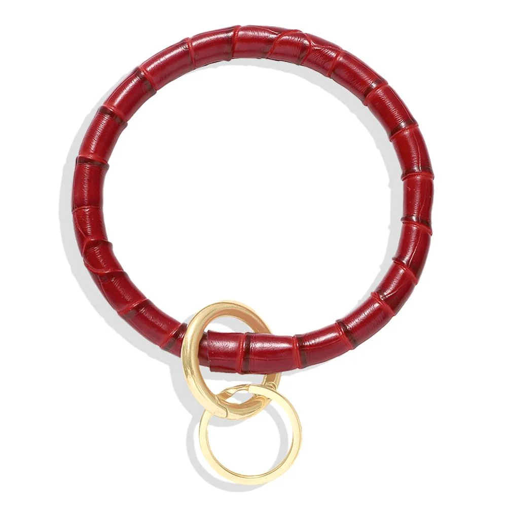 Dvacaman Hot Sale Big O Shaped Silicone Loop Wrist Key Ring Keychain with Gold O Clasp Round Key Wrist Strap Accessory Wholesale