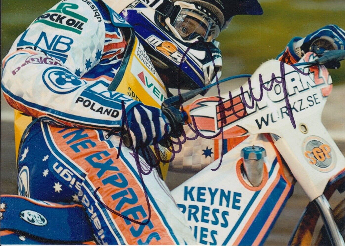 JASON CRUMP HAND SIGNED 7X5 Photo Poster painting - SPEEDWAY AUTOGRAPH 2.