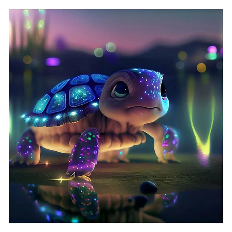Cute Animal - Turtle - Printed Cross Stitch 11CT 40*40CM