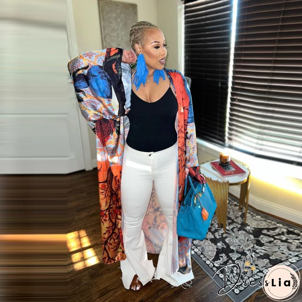 Loose Casual Cover Up Shirts Long Sleeve Cardigan