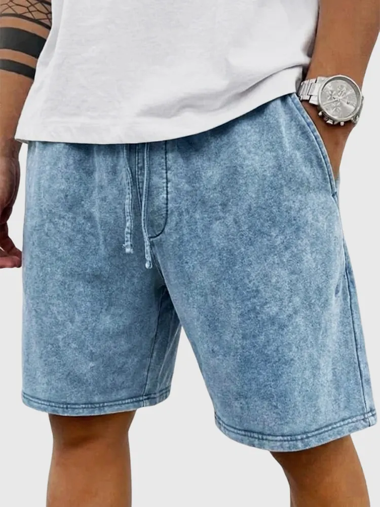 Men's Stylish Vintage Heavyweight Cotton Casual Lace-Up Shorts-Customized products