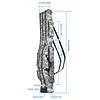 3 Layers Fishing Rod Case Portable Folding Fishing Pole Bag for Outdoor Fishing