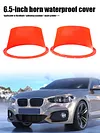 2Pcs 6.5Inch Car Audio Refit Speaker Waterproof Cover Red Car Audio Speaker Ring
