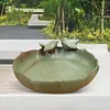 Ceramic Birdbath Bowl Bird Feeder Bird Feeding Bowl for Outdoor Garden Courtyard