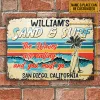 Beach Surfing The Waves Are Calling, Summer Outdoor Activities, Surfing At Beach, Custom Classic Metal Signs
