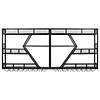 [US Local Warehouse] Metal Wall Mounted Wine Rack 3-Tier with Glass Holder for Kitchen Home Black