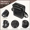 BAIGIO Herren Umh&auml;ngetasche Leder Herren Schultertasche f&uuml;r Herren Leder Herrentasche Vintage Schultertasche Crossbody Bag Messenger Bags f&uuml;r Herren Schwarz