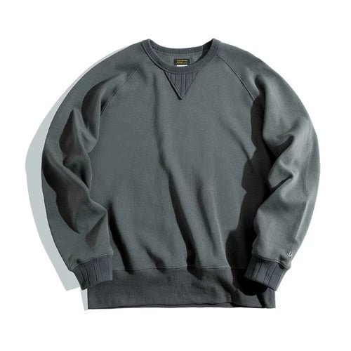 Vintage Men's Hoodies Sweatshirt Oversize Male Loose Cotton Solid Thicken Warm Sweatshirts Casual Knitting Hoodied Clothes