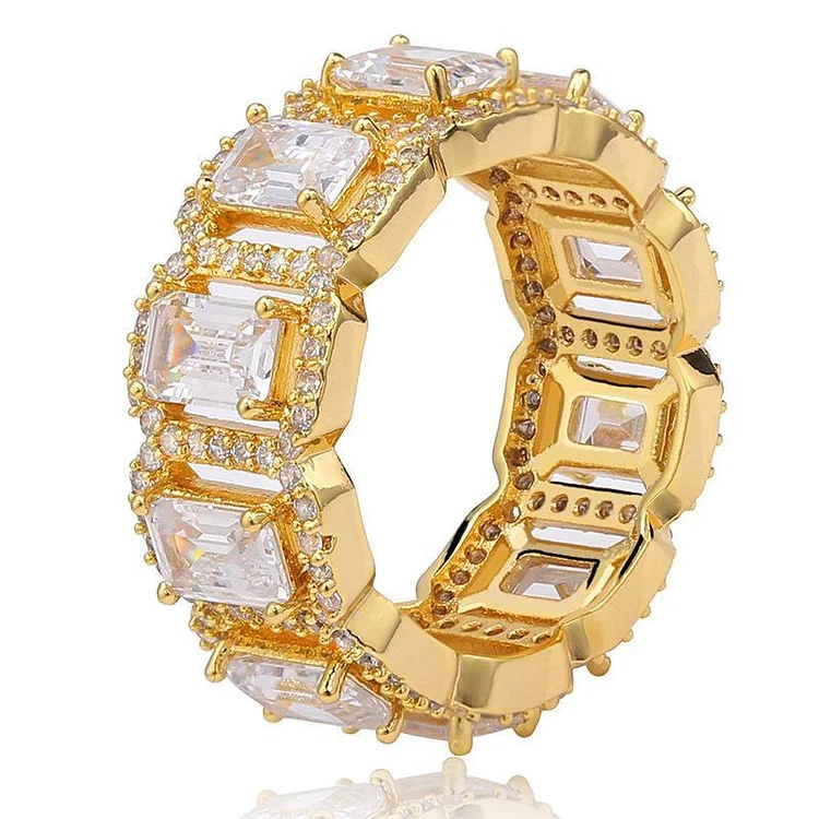Square Tennis Chain Rings