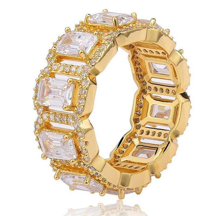 Square Tennis Chain Rings