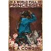 (Multi Style)Cowgirl - Panneaux en &eacute;tain m&eacute;tallique(20*30cm/30*40cm)