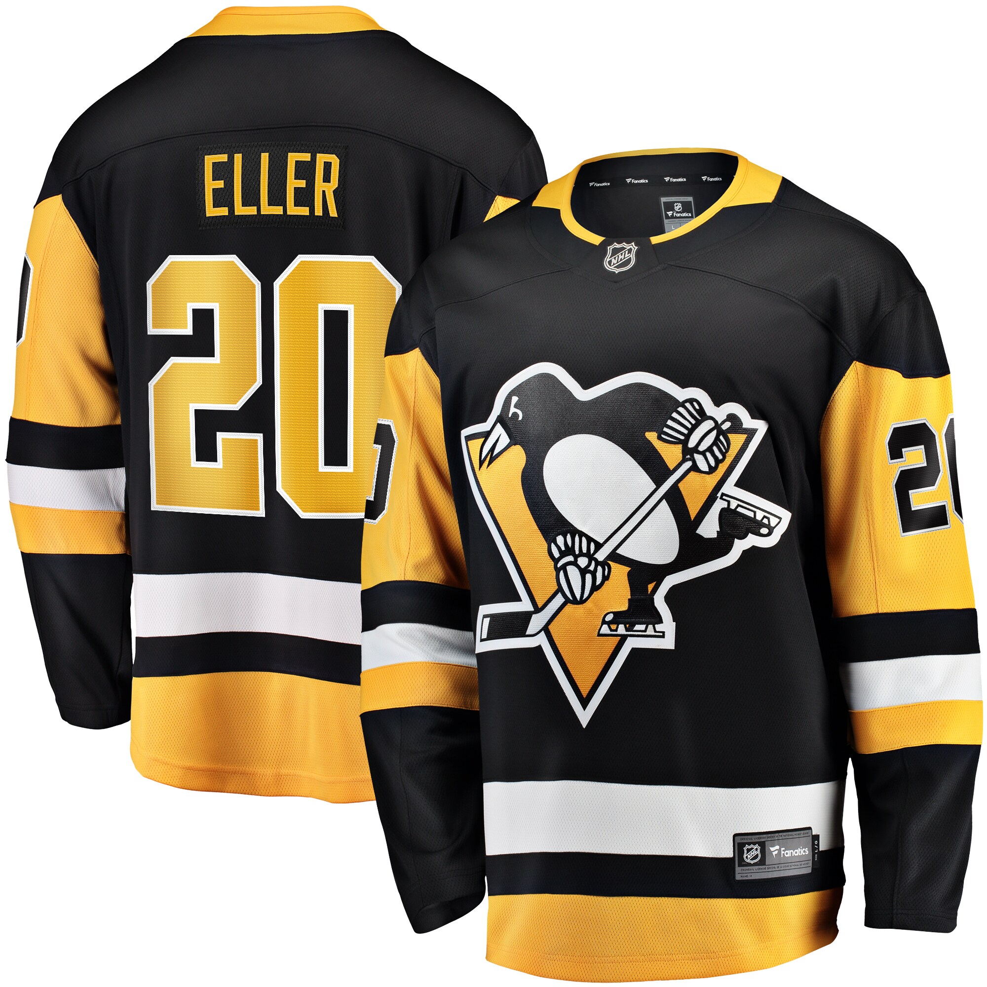 Lars Eller Pittsburgh Penguins Fanatics Home Breakaway Jersey &ndash; Black mysite