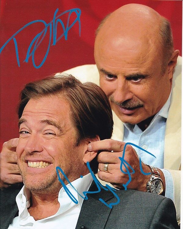 MICHAEL WEATHERLY & DR. PHIL MCGRAW signed autographed BULL Photo Poster painting