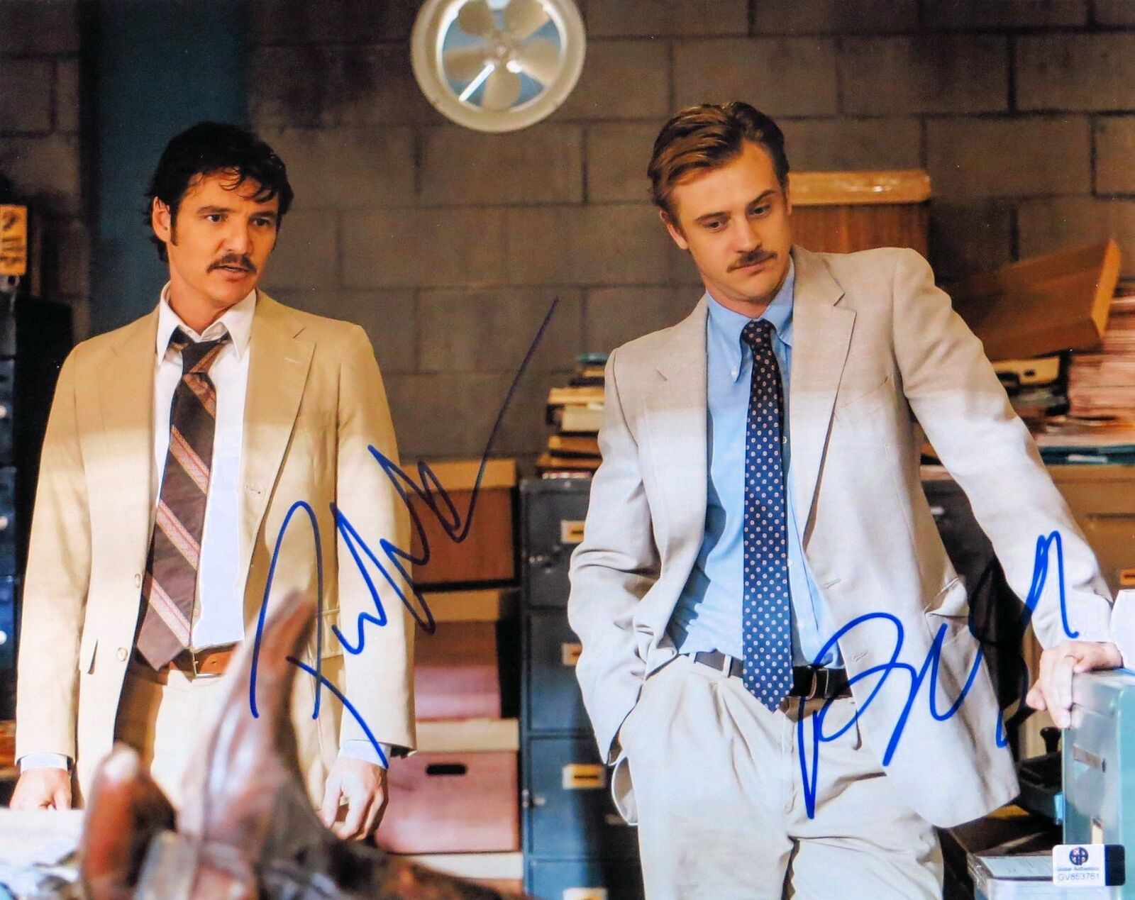 Boyd Halbrook/Pedro Pascal Signed Autographed 11X14 Photo Poster painting Narcos GV853761