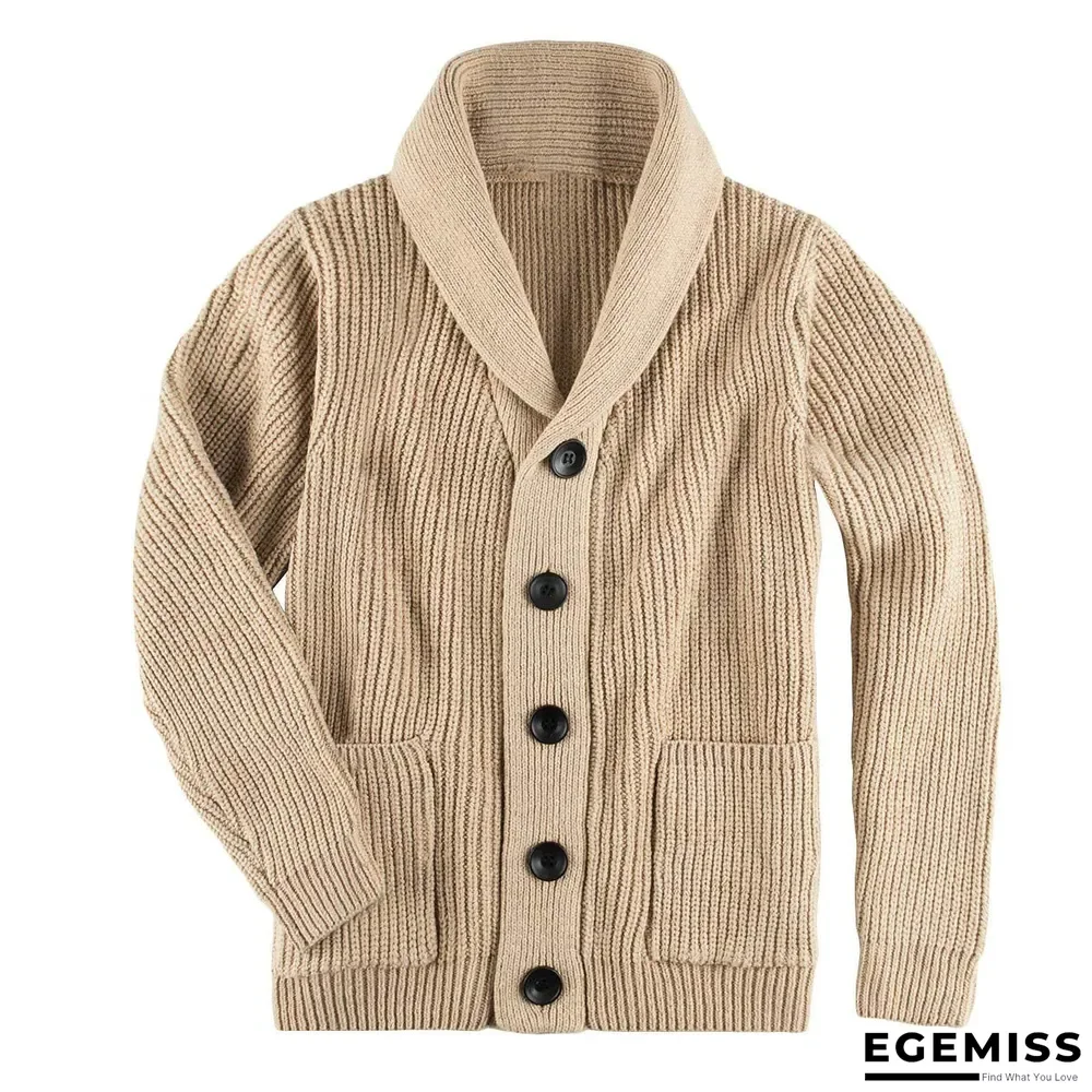 Men's Sweater Turtleneck Single Breasted Pocket Jacket Sweater Cardigan | EGEMISS