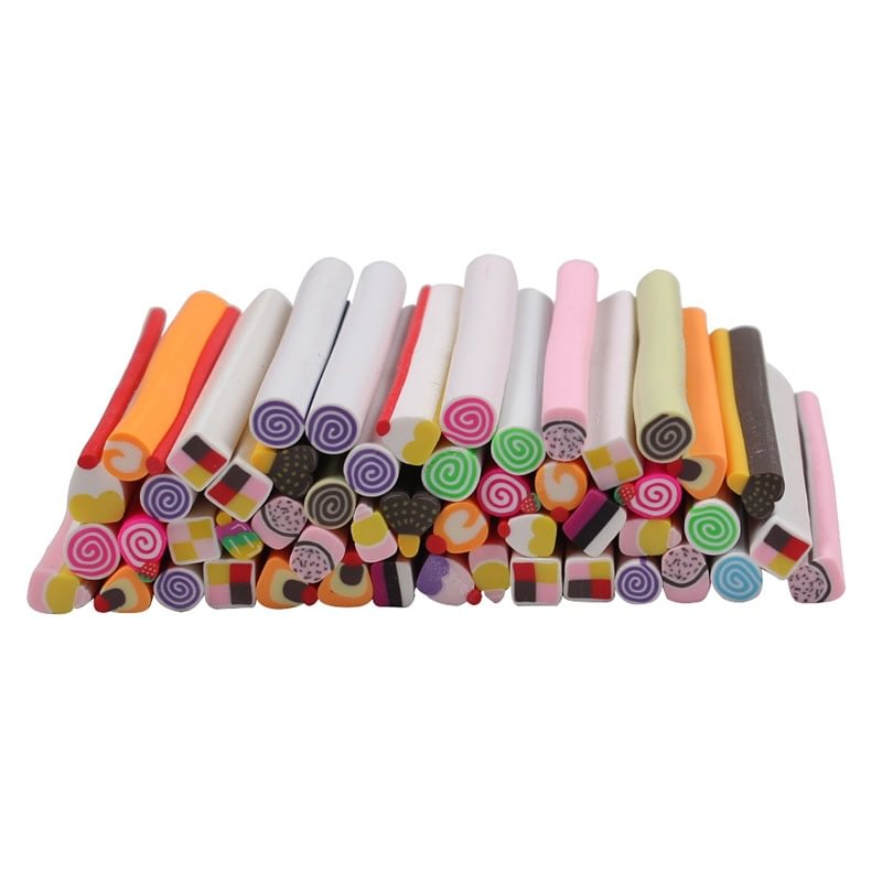 Applyw Nail Art Canes Stick Rods Polymer Clay Stickers Decoration DIY Leaf Smile Heart Nail Art Decorations Fashion Nails Design
