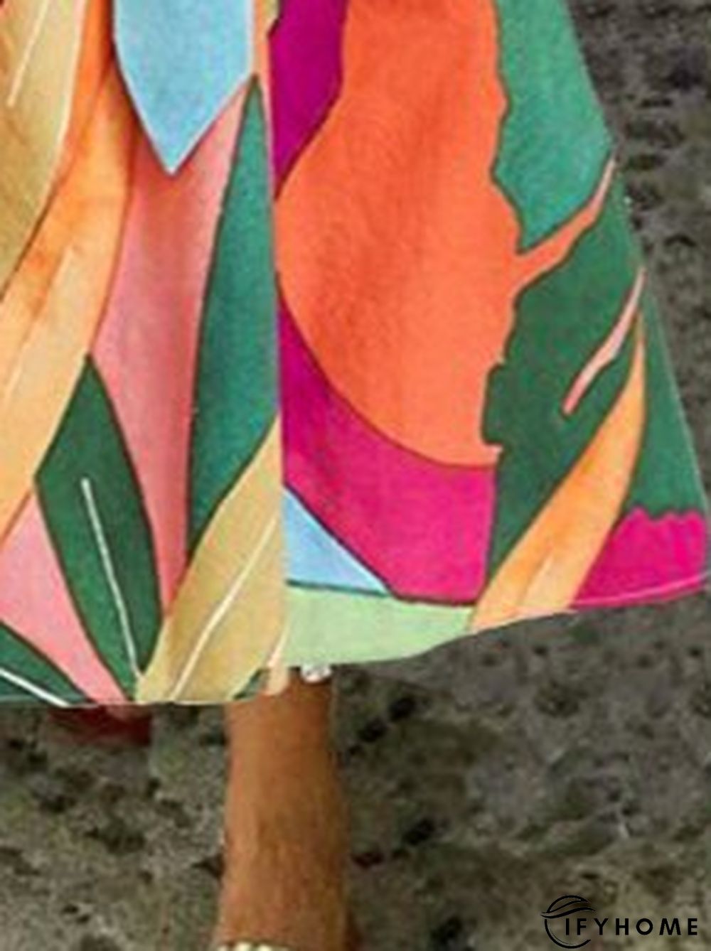 Leaves Cotton Blends Loosen Skirts | IFYHOME