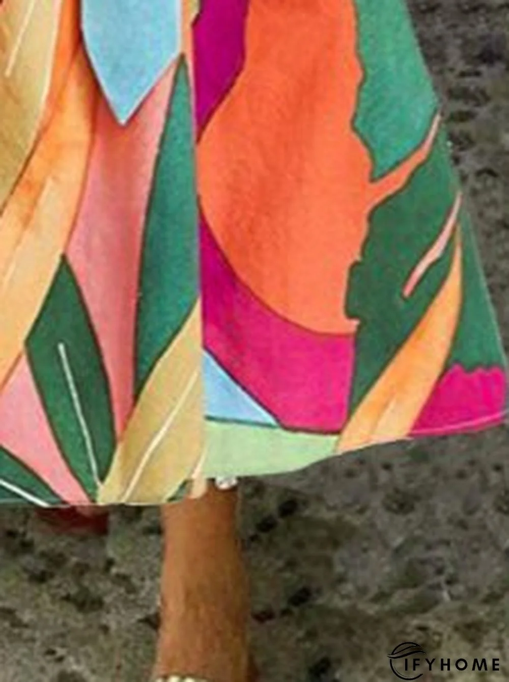 Leaves Cotton Blends Loosen Skirts | IFYHOME