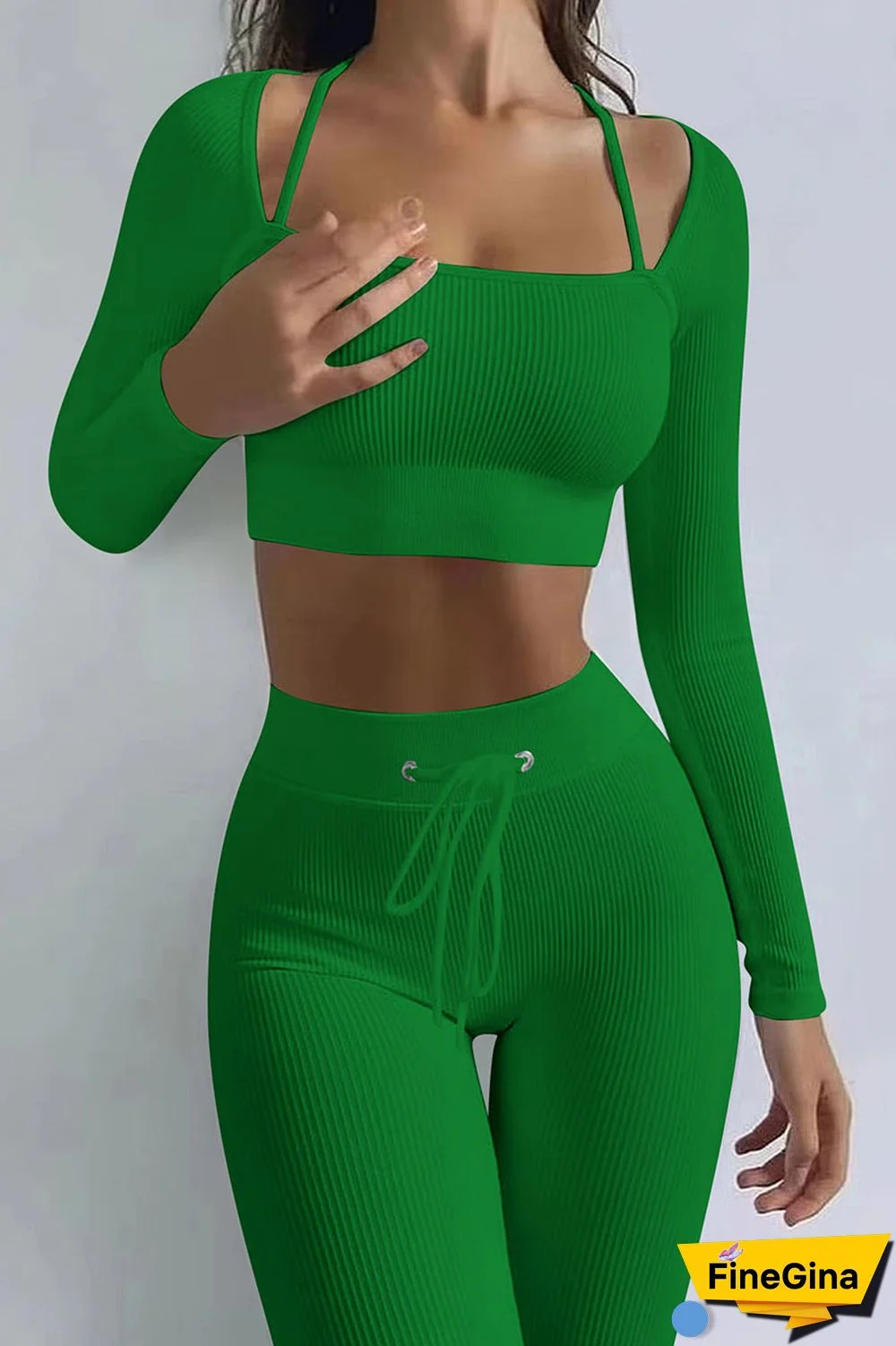 Yellow Casual Street Solid Patchwork Square Collar Long Sleeve Two Pieces