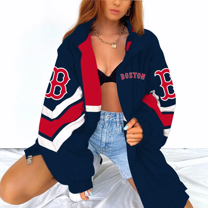 Women's Support Boston Red Sox Baseball Print Jacket
