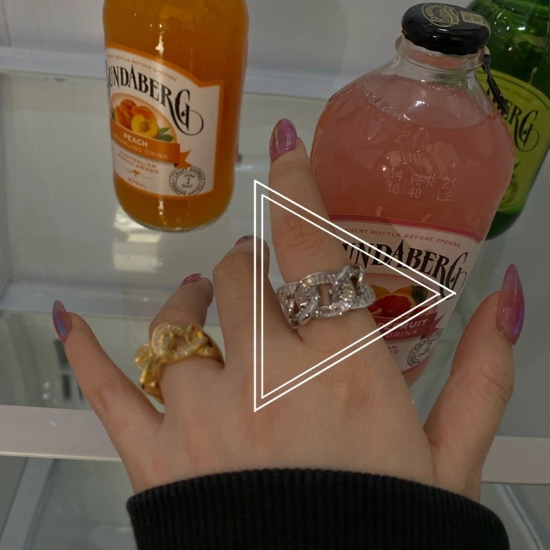 Silver Plated Geometric Zircon