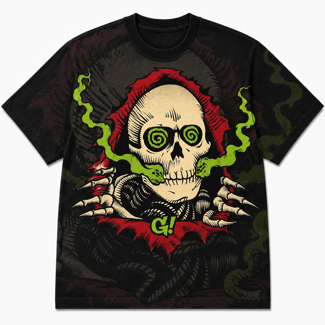 Street Skull Dice Cotton T-Shirt