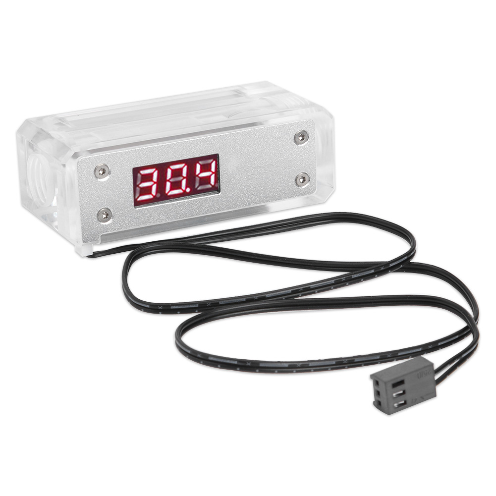 

RGB Water Liquid Cooler Block Temperature Display Monitor for PC Computer, White, 501 Original