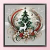 (US Only)Xmas Tree Printed Cross Stitch Kit 45x45cm DIY 11CT Embroidery Craft Set Decor