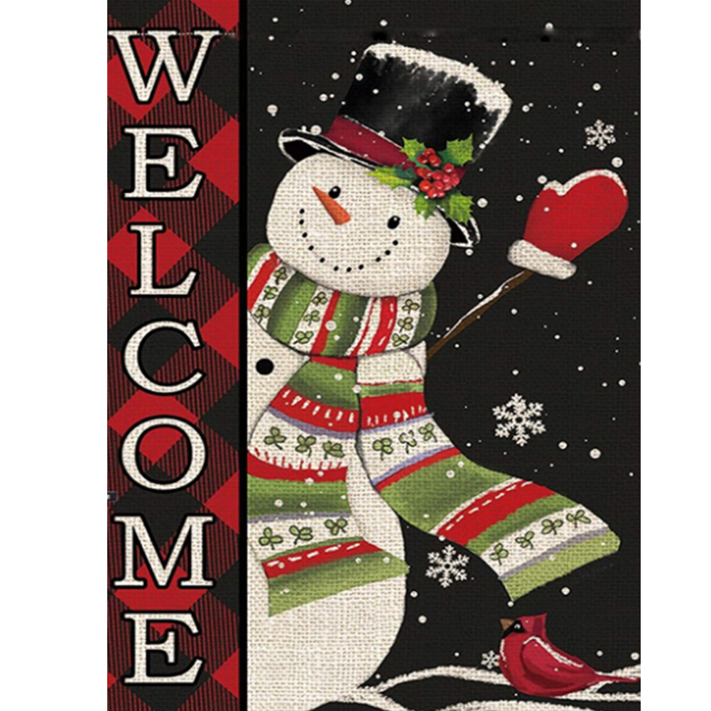 

Welcome Snowman - Round Drill Diamond Painting - 30*40CM, 501 Original