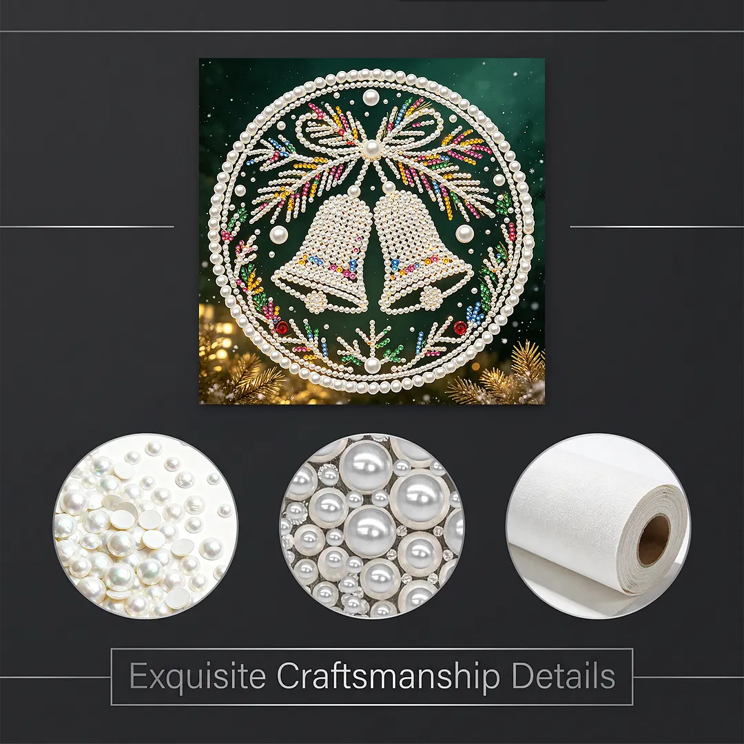 Bell Dream DIY Pearl Painting Kit for Adult Christmas 30x30cm Home Decor