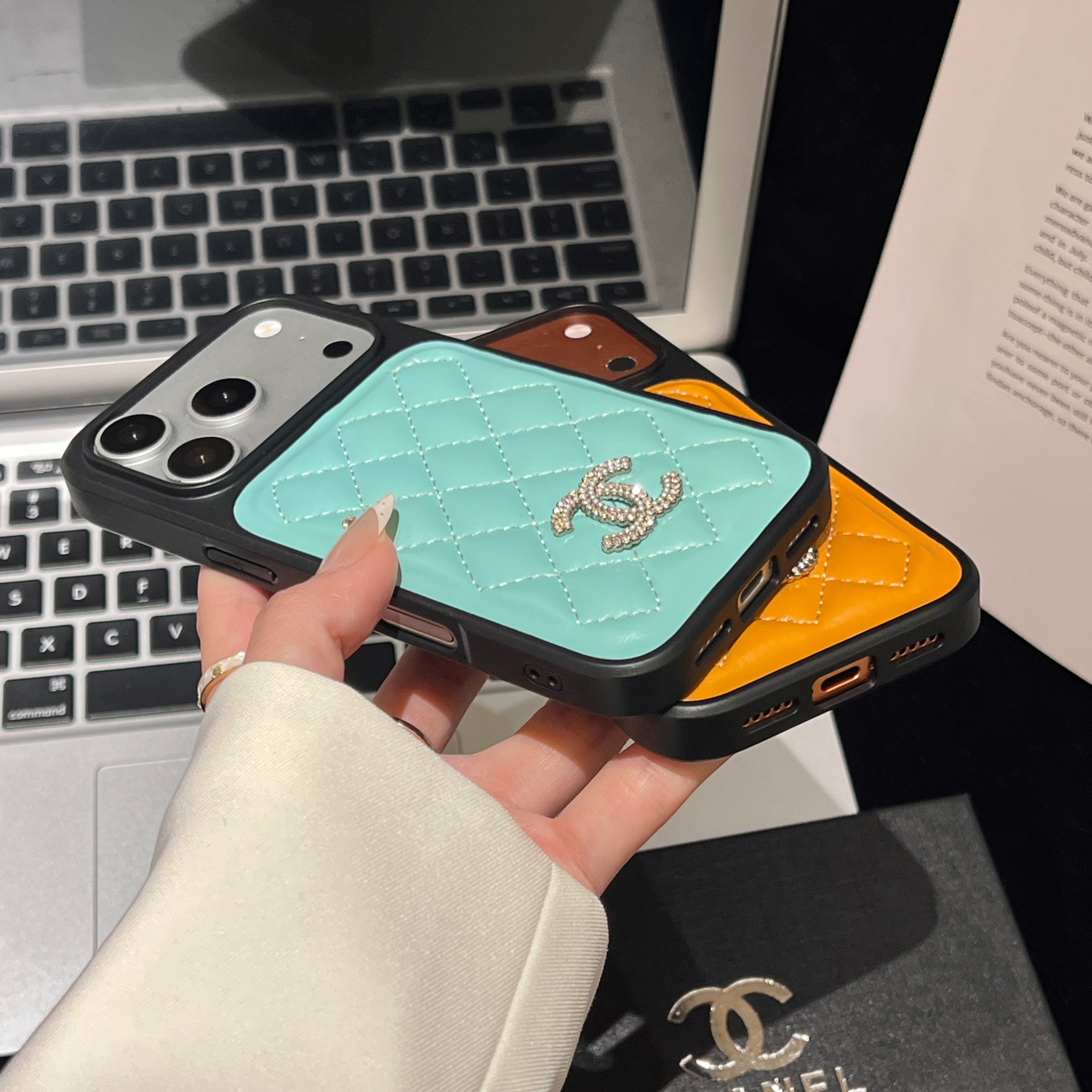 Parisian Chic Chanel Quilted Leather Case for New Apple Phone