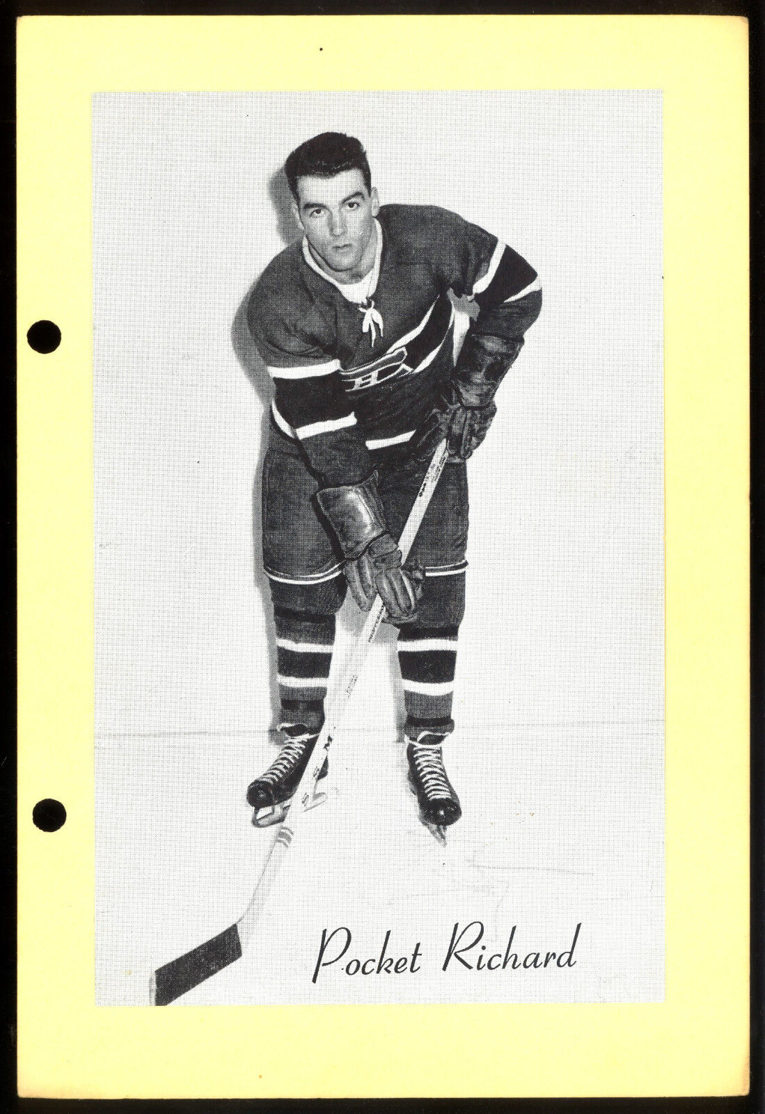 1945-1964 BEEHIVE GROUP 2 HENRI POCKET RICHARD MONTREAL CANADIENS HOCKEY Photo Poster painting