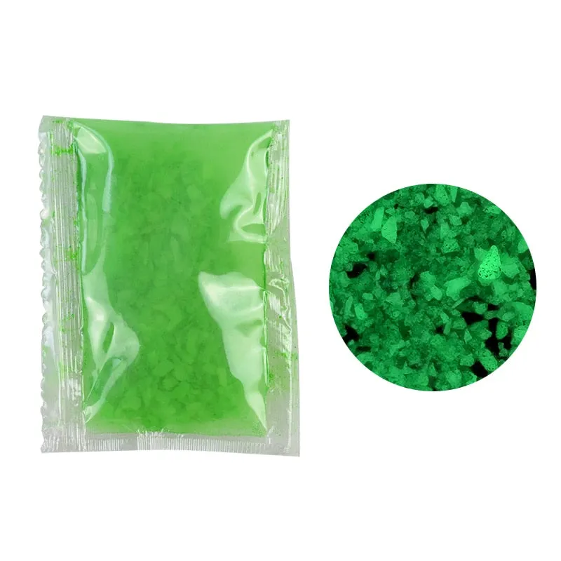 30g Luminous Sand Stones Garden Park Road Pebbles Glow In Dark Ornaments For Party Aquariums Fish Tank Decoration Stone Ornament