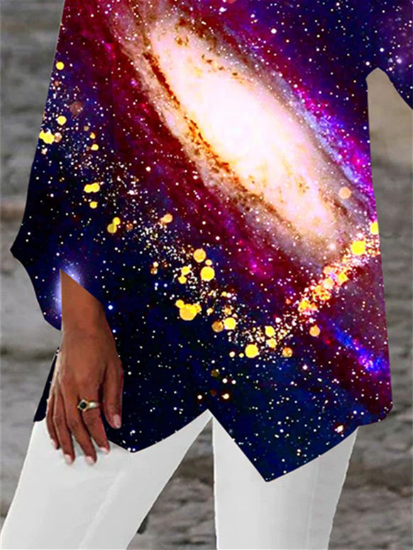 Women Half Sleeve V-neck Solid Color Dress