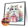 Diamond Painting-DIY Crystal Rhinestone Surprised Kitty