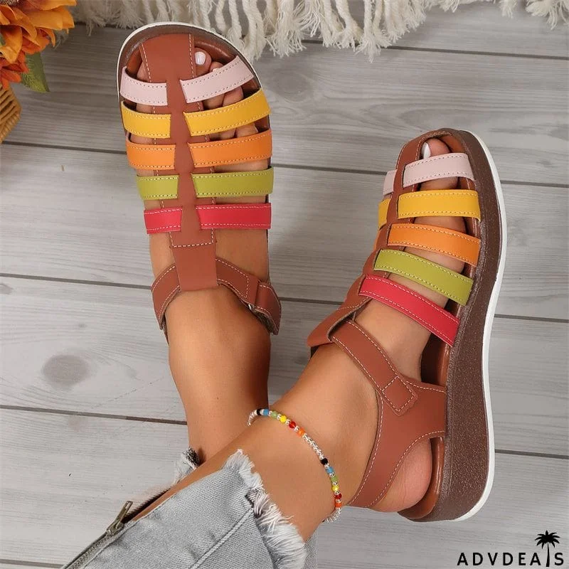 Women's Leisure Beach Strappy Wedge Sandals