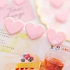 20PCS Cute Pink Heart Shape Paper Clips Photo Pins Student Office Functional Stationery