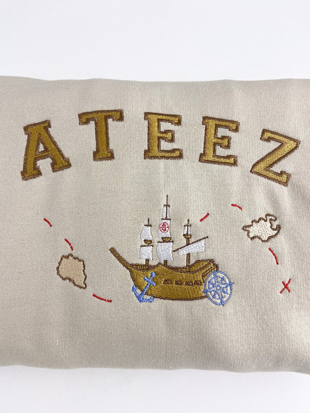 Embroidery Ateez Boat Sweatshirt Hoodie T-shirt