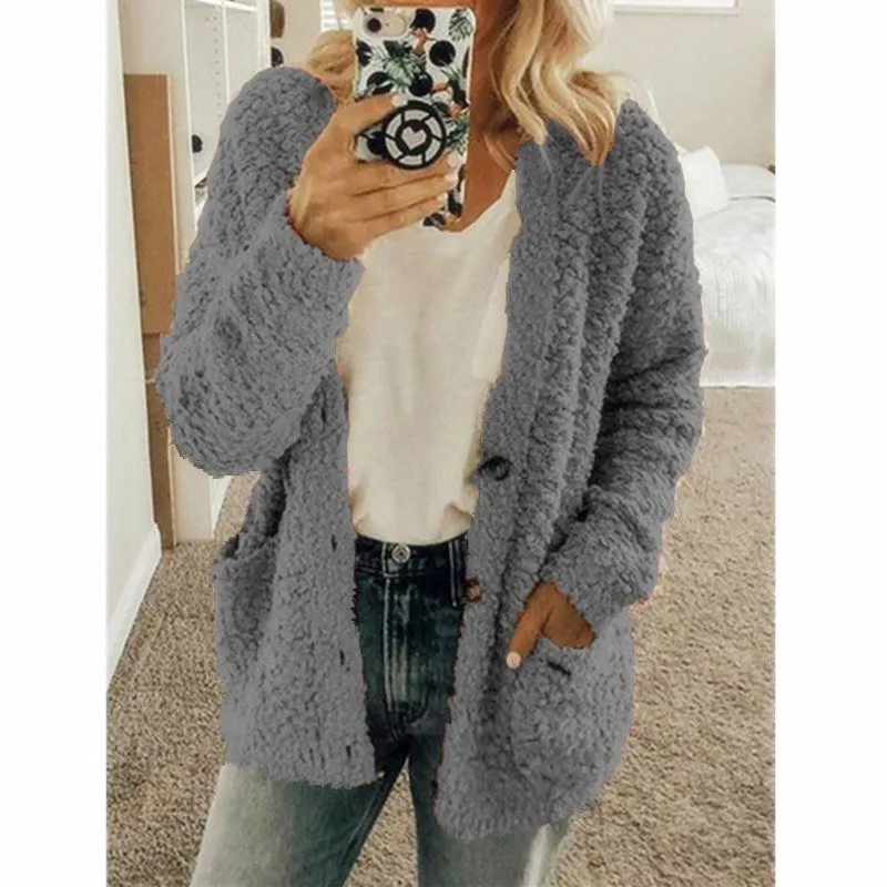 Uveng Uveng Wish 2025 Autumn And Winter Explosion Women's Fashion Casual Sweater Coat Size Coat