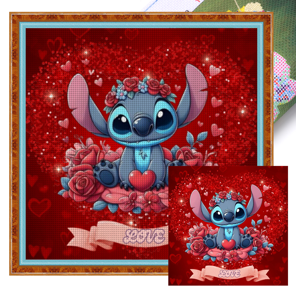 Stitch With Red Heart Full 11CT Pre-stamped Canvas(40*40cm) Cross Stitch