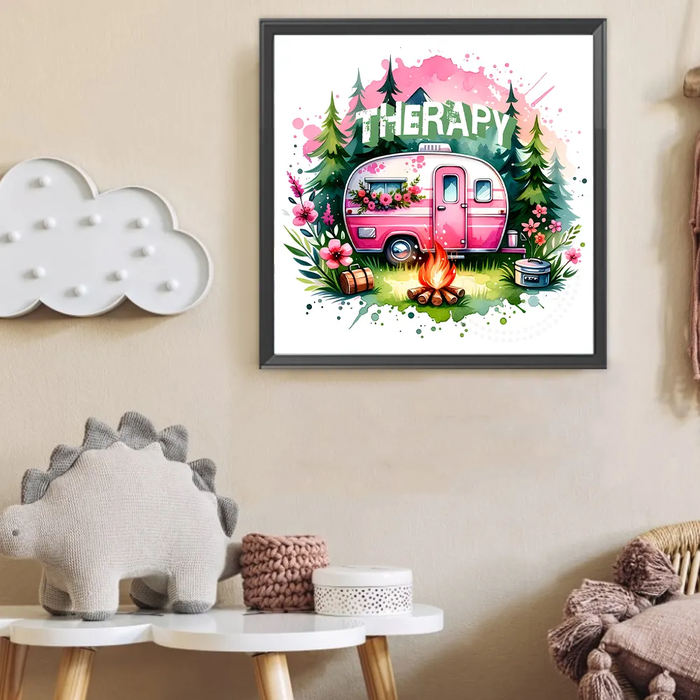 Diamond Painting - Full Round Drill - Campervan(Canvas|40*40cm)