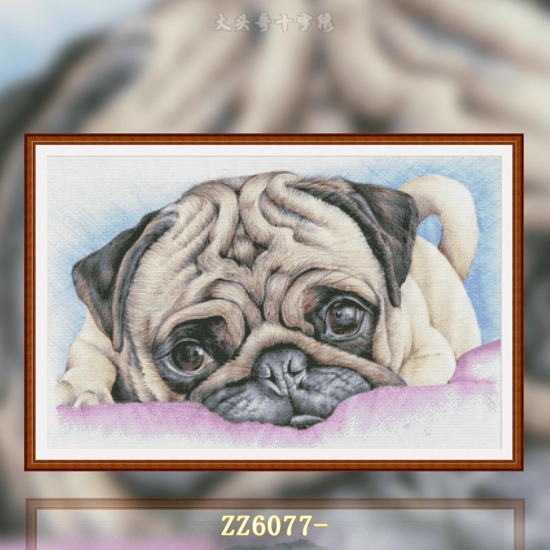 【ZZ6077-Bago Dog】 Painting Fairy Cross Stitch