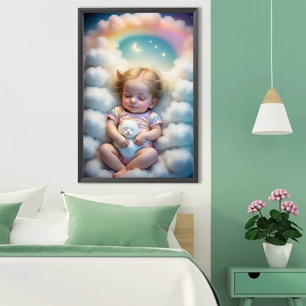 Diamond Painting - Full Round Drill - Angel Baby(Canvas|40*60cm)
