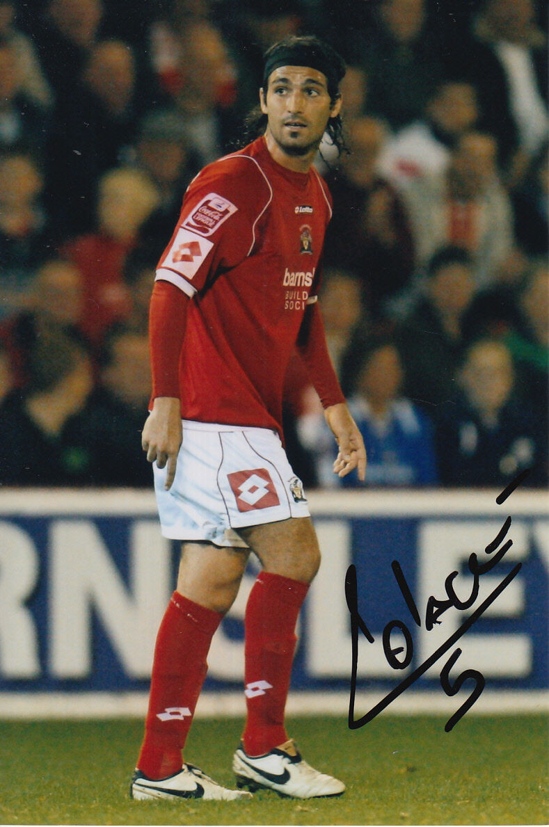 BARNSLEY HAND SIGNED HUGO COLACE 6X4 Photo Poster painting 1.