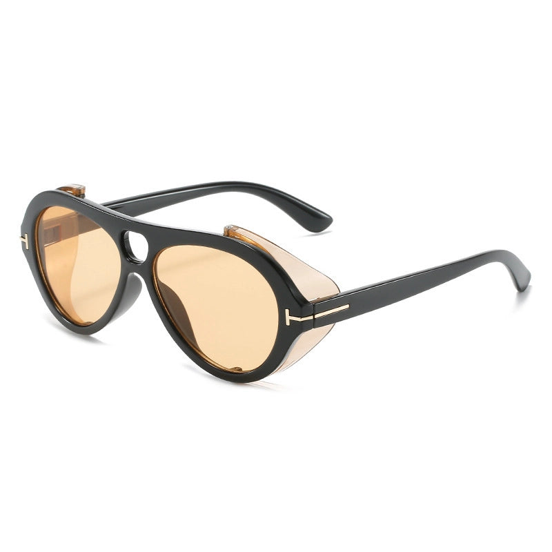 Casual Minimalist Color Block Solid Color Pc Round Frame Full Frame Women’s Sunglasses